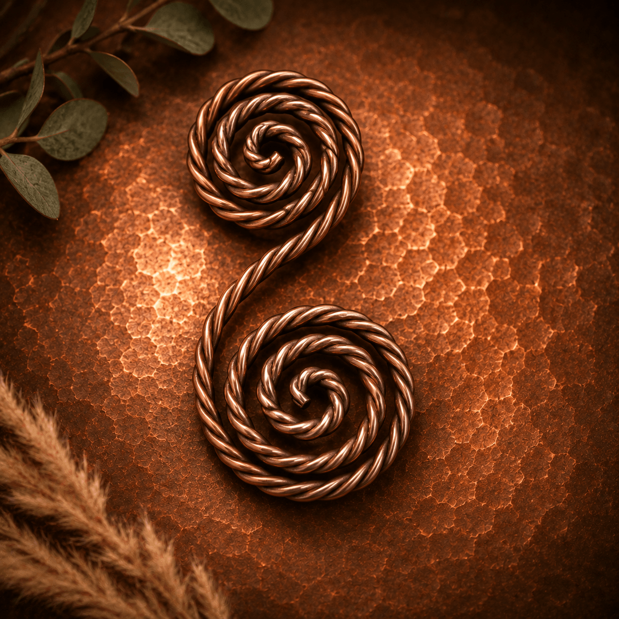 Copper Double Double Spiral